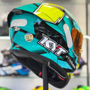 Capacete KYT TT COURSE XAVI FORES CROSSOVER YELLOW/GREEN