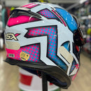 Capacete ASX EAGLE SV LINES BRANCO BRIL AZUL/ROS