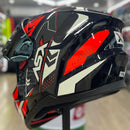Capacete ASX CITY SV DIAGON VERMELHO E GRAFITE