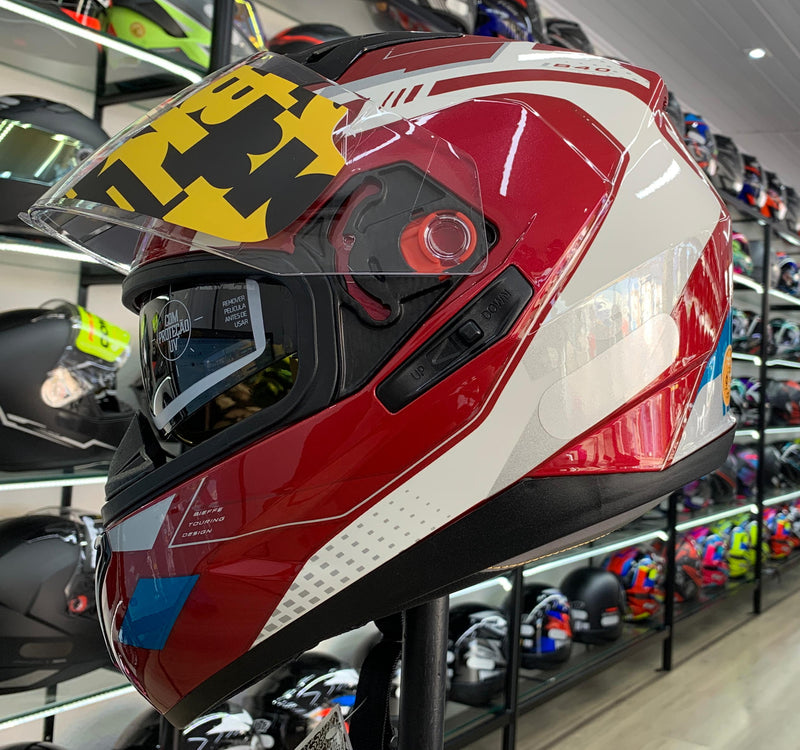 CAPACETE BIEFFE B-40 ESSENCE VERMELHO VERMELHO