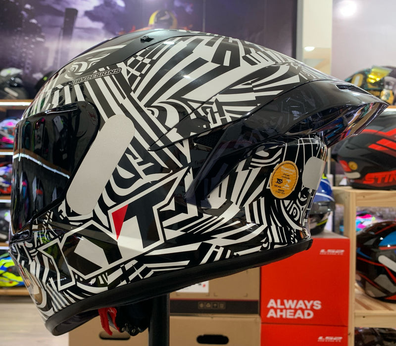CAPACETE KYT TT COURSE ESPARGARO WINTER TEST 2020 BRILHO + VISEIRA COLOR E AERO