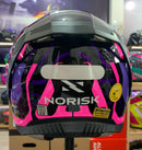 Capacete Norisk Strada ll Fusion Pur/ BLK/ PNK