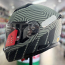 Capacete TEXX ESCAMOTEAVEL KRATOS CYBER CINZA FOSCO