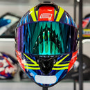 Capacete ORIGINE DINAMO REVO NEON YELLOW BLUE GLOSS