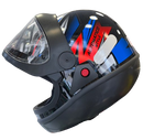 Capacete EBF AUTOMÁTICO STYLE Azul e Vermelho