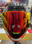 Capacete KYT TT COURSE Tourist Red Fluo + VISEIRA COLORIDA + AEROFÓLIO