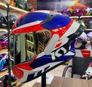 KYT TT COURSE GEAR BLUE E RED + VISEIRA COLORIDA E AEROFOLIO