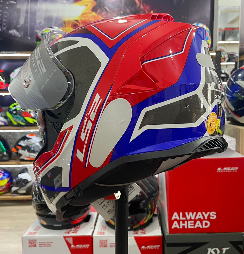 Capacete LS2 FF800 Storm Vermelho Azul e Branco