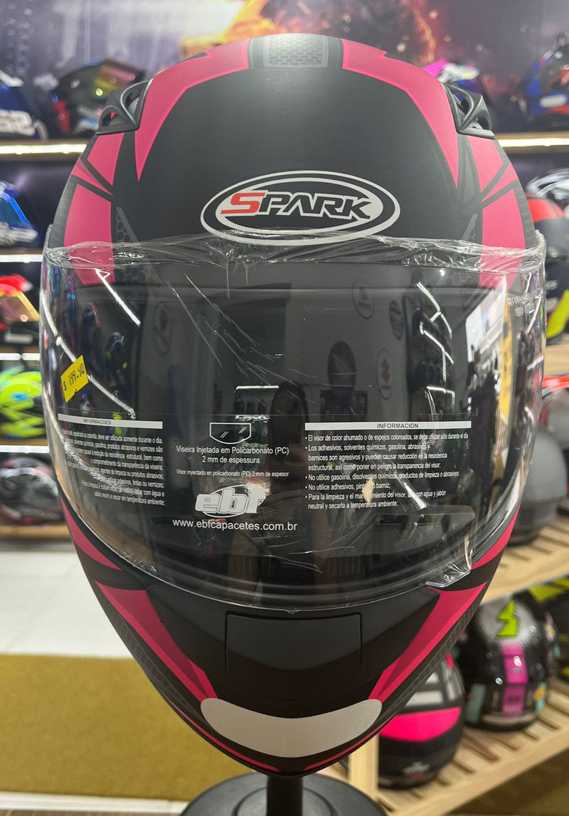 Capacete EBF Spark Flash Rosa