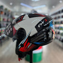 Capacete FW3 X OPEN STAR AZ COM VERMELHO
