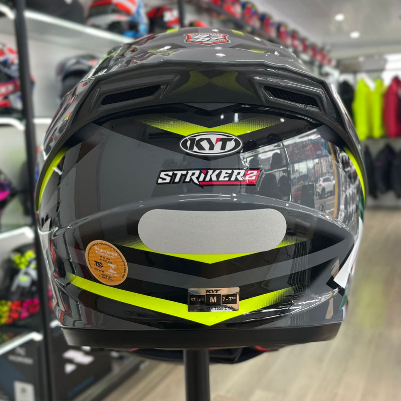 CAPACETE KYT STRIKER 2v FLAMING NARDO GREY BLUE