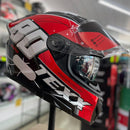 Capacete TEXX KAIMAN VECTOR VERMELHO E BRANCO