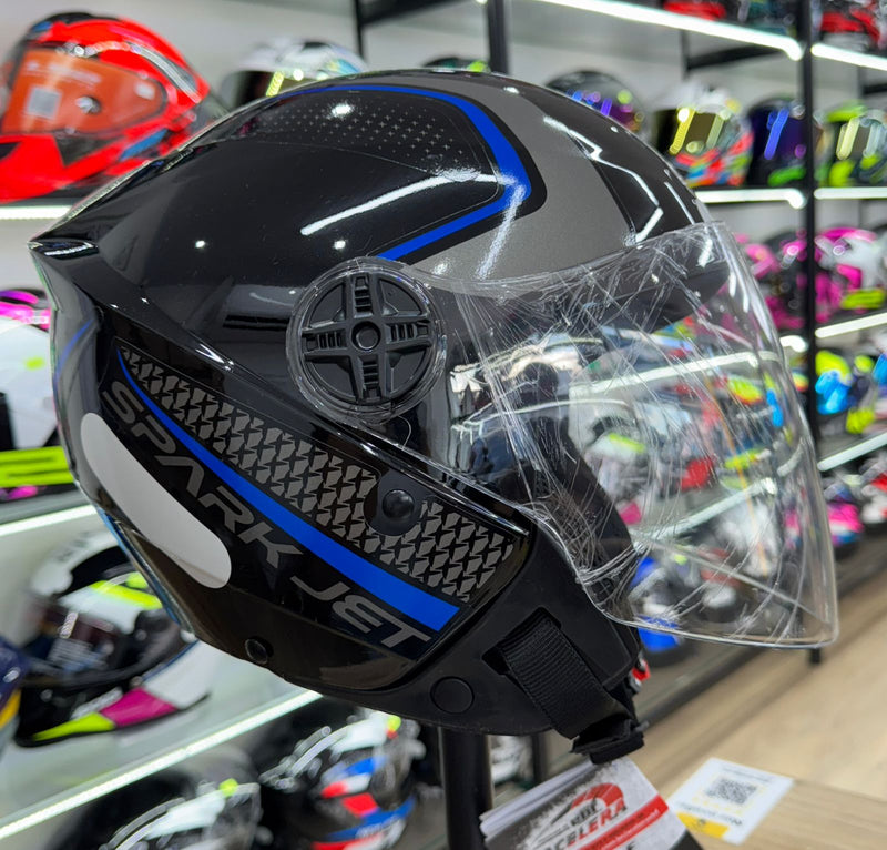 Capacete EBF New Spark Jet Speed Azul