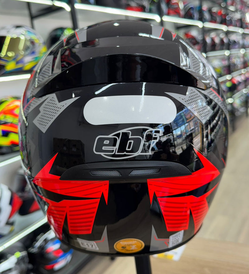 Capacete EBF Spark Spider Preto e vermelho