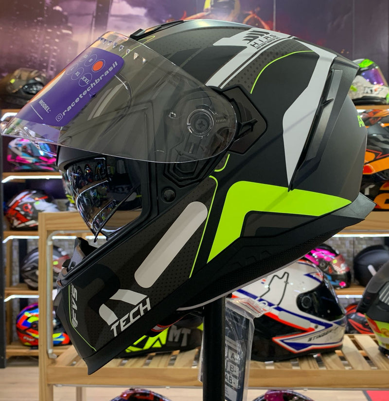 Capacete Race Tech TRACK MATTE TITANIUM BLACK