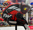 Capacete Aberto FW3 X Open Speed Preto Vermelho