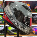 CAPACETE TEXX STRIKE SUPERSTAR CINZA VERM BRANC