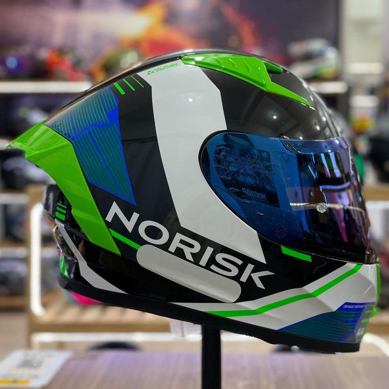 CAPACETE NORISK, FLOW, RUN BLK/WHT