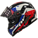 Capacete FW3 GTX SUPER Vermelho Azul e Branco