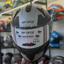 Capacete GP TECH SENSE UK ARMY PRETO E CINZA  FOSCO