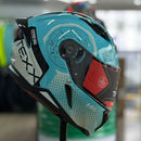 Capacete TEXX HUNTER DRACO PRETO AZUL TIFFANY