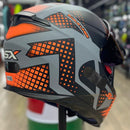 Capacete ASX EAGLE SV LINES CINZA FOSCO PRETO/LARANJ