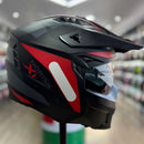 Capacete NORISK DARTH II X1 MATTE Black Red + BRINDE VISEIRA FUMÊ