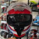 Capacete GP TECH  ULTRA SV SPACE BRANCO AZUL VERMELHO