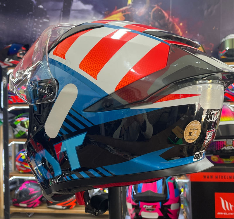Capacete KYT R2R Straight com óculos interno