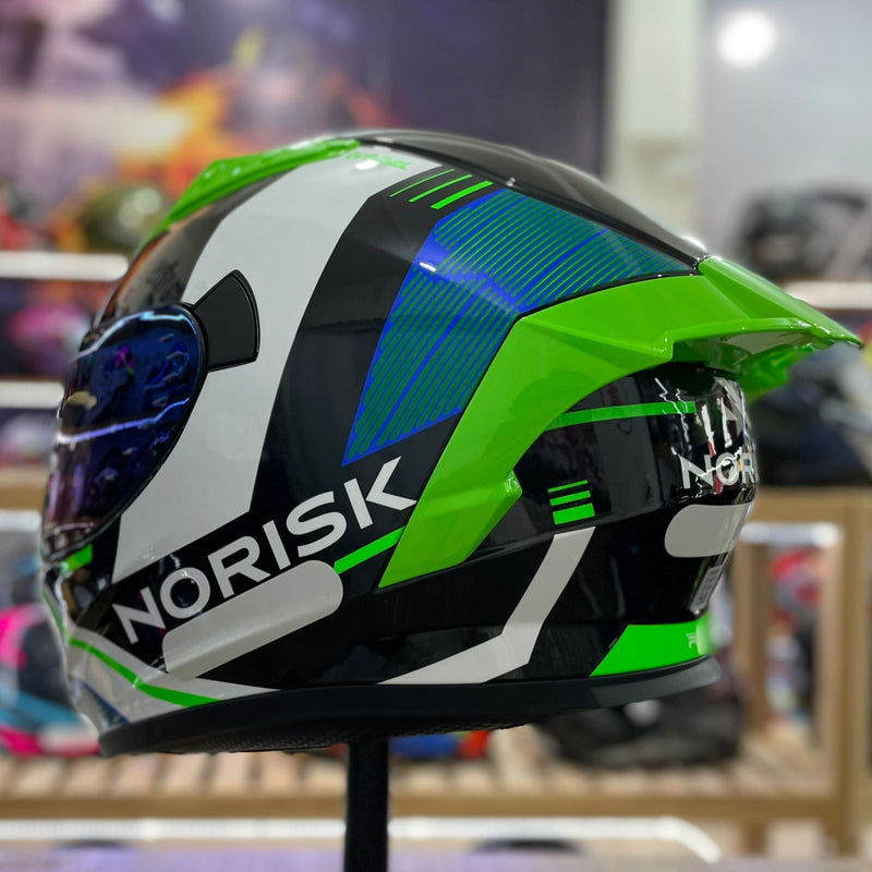 CAPACETE NORISK, FLOW, RUN BLK/WHT