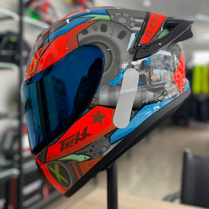 CAPACETE TEXX, SPIHE GEAR VERM AZUL