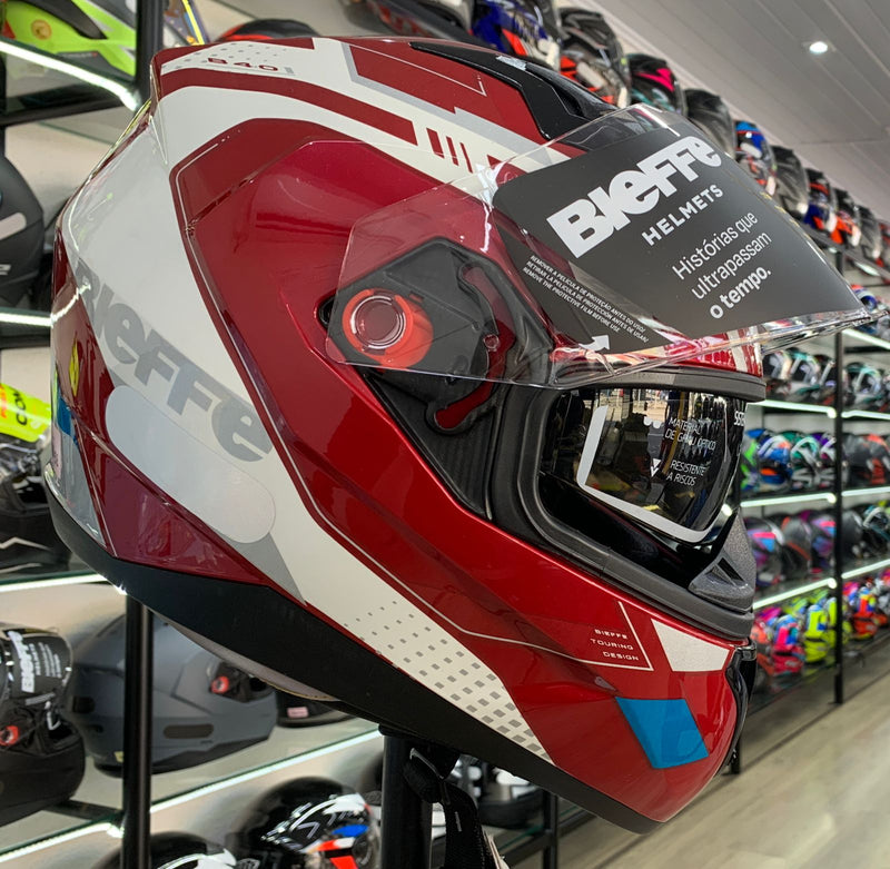 CAPACETE BIEFFE B-40 ESSENCE VERMELHO VERMELHO