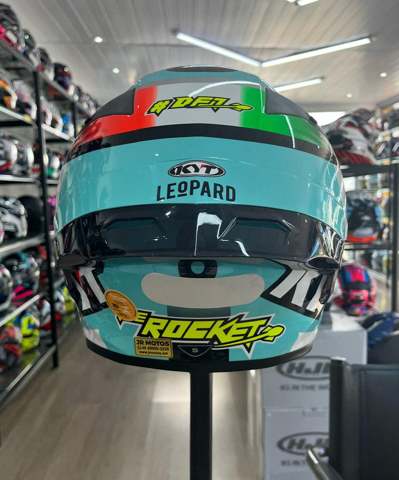 KYT TT COURSE Leopard Dalla Porta + Viseira Colorida e Aero