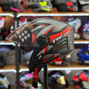 Capacete FW3 X OPEN UP RAPID PRETO COM VERMELHO