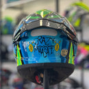 CAPACETE TEXX, SPIHE MAASAI AZUL E VERDE