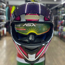 Capacete ASX EAGLE SV LINES BRANCO BRIL AZUL/ROS