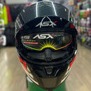 Capacete ASX CITY SV DIAGON VERMELHO E GRAFITE
