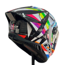 Capacete LS2 FF805 THUNDER C GP FLASH BLACK + VISEIRA FUMÊ ACESSÓRIOS