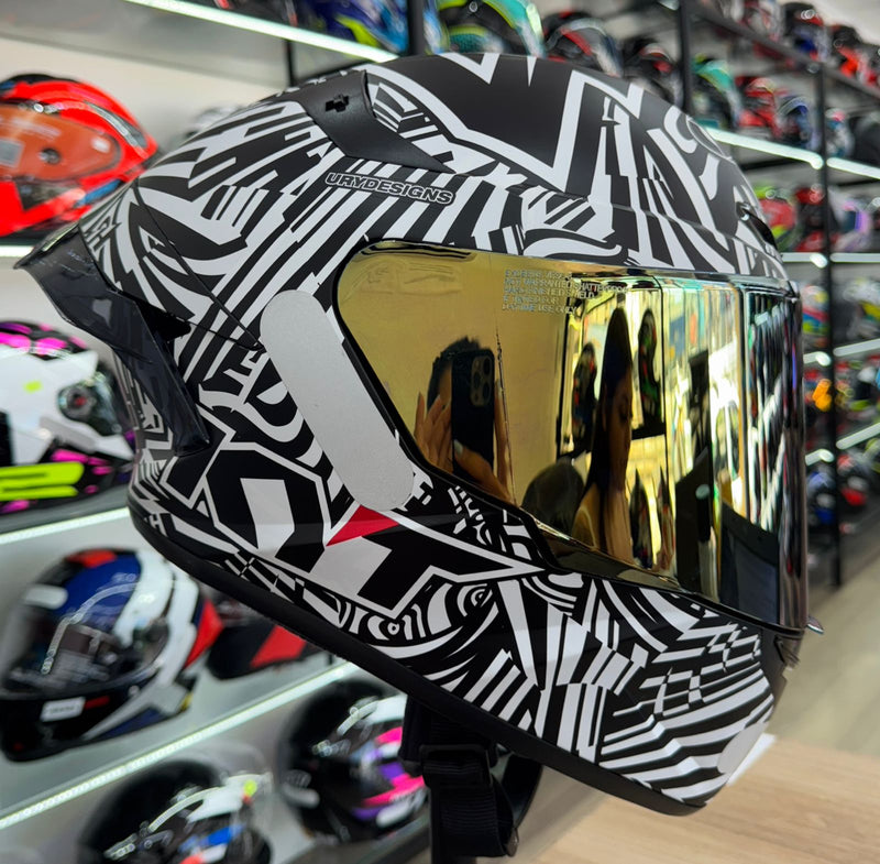 Capacete TT COURSE ESPARGARO WINTER TESTE 2020 + VISEIRA COLORIDA E AEROFOLIO