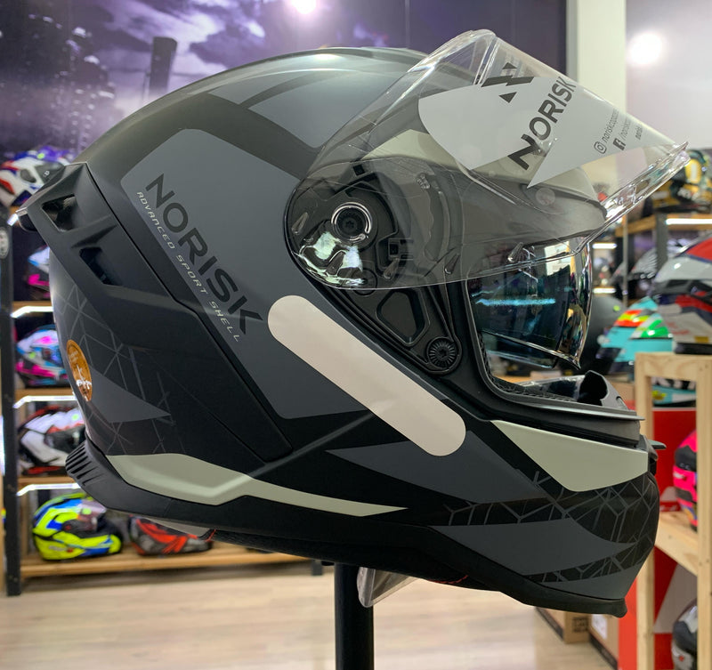 CAPACETE NORISK STRADA ll EVOQUE GREY MATT/BLACK/GREY