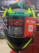 Capacete LS2 FF358 Draze Preto, amarelo e verde