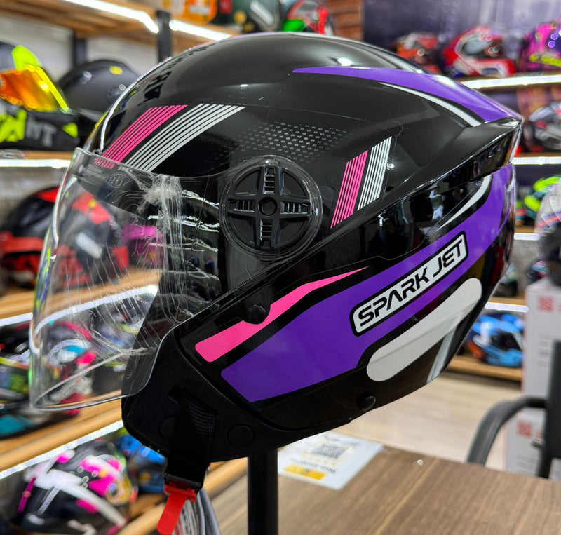 Capacete EBF New Spark Jet Speed Lilas