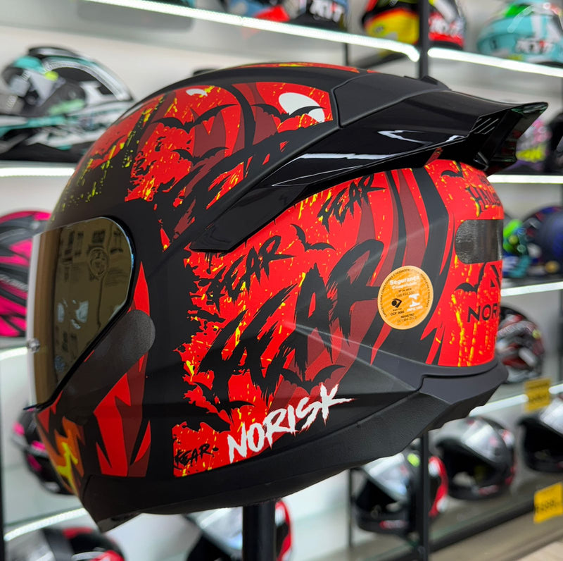 Capacete Norisk RAZOR HALLOWEEN MATTE ORANGE Viseira + Aero