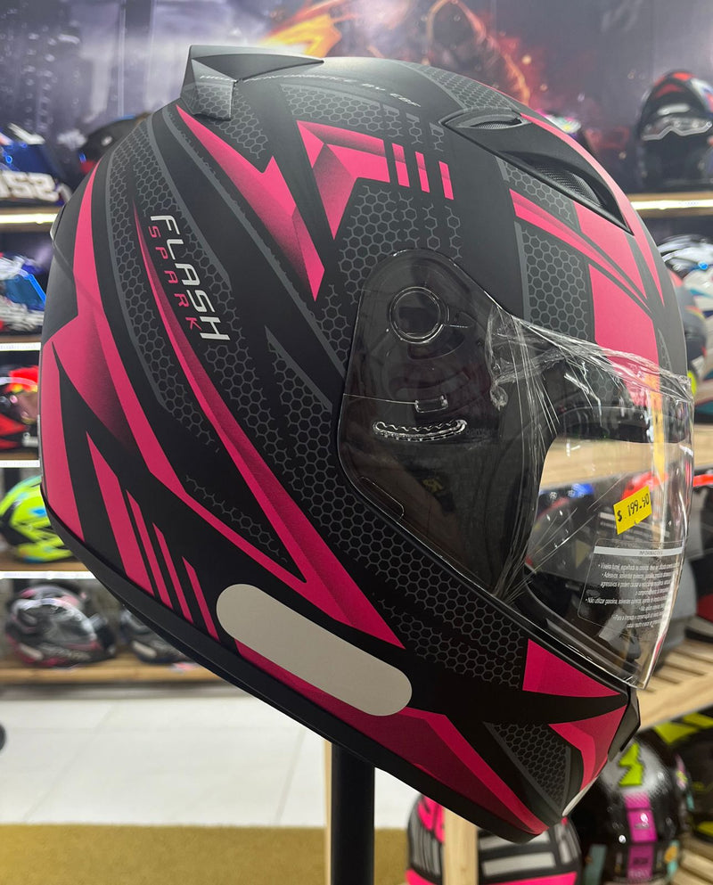 Capacete EBF Spark Flash Rosa