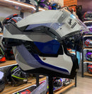 Capacete HJC I100 180 BESTON BRANCO AZUL