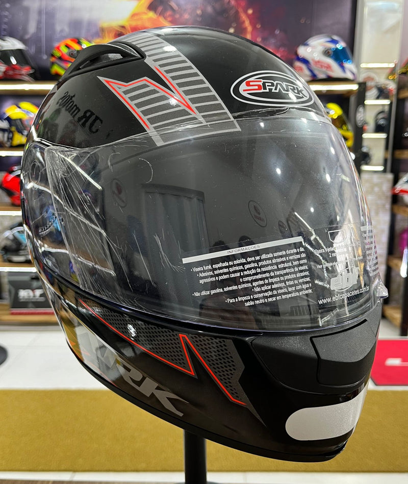 Capacete EBF Spark Spot Vermelho com Cinza