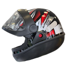 Capacete EBF AUTOMÁTICO STYLE Vermelho e CInza