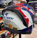 Capacete Race Tech VOLT Track White Blue
