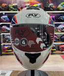 Capacete FLY Drive 2 PULSE Branco Azul e Verm.