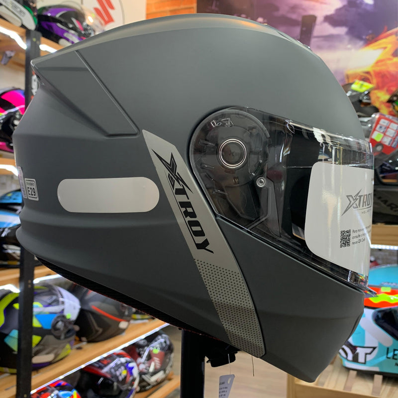 Capacete Xtroy Modular Cinza Sólido